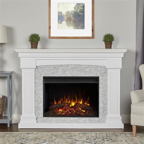 home depot white electric fireplace|freestanding electric fireplace white.